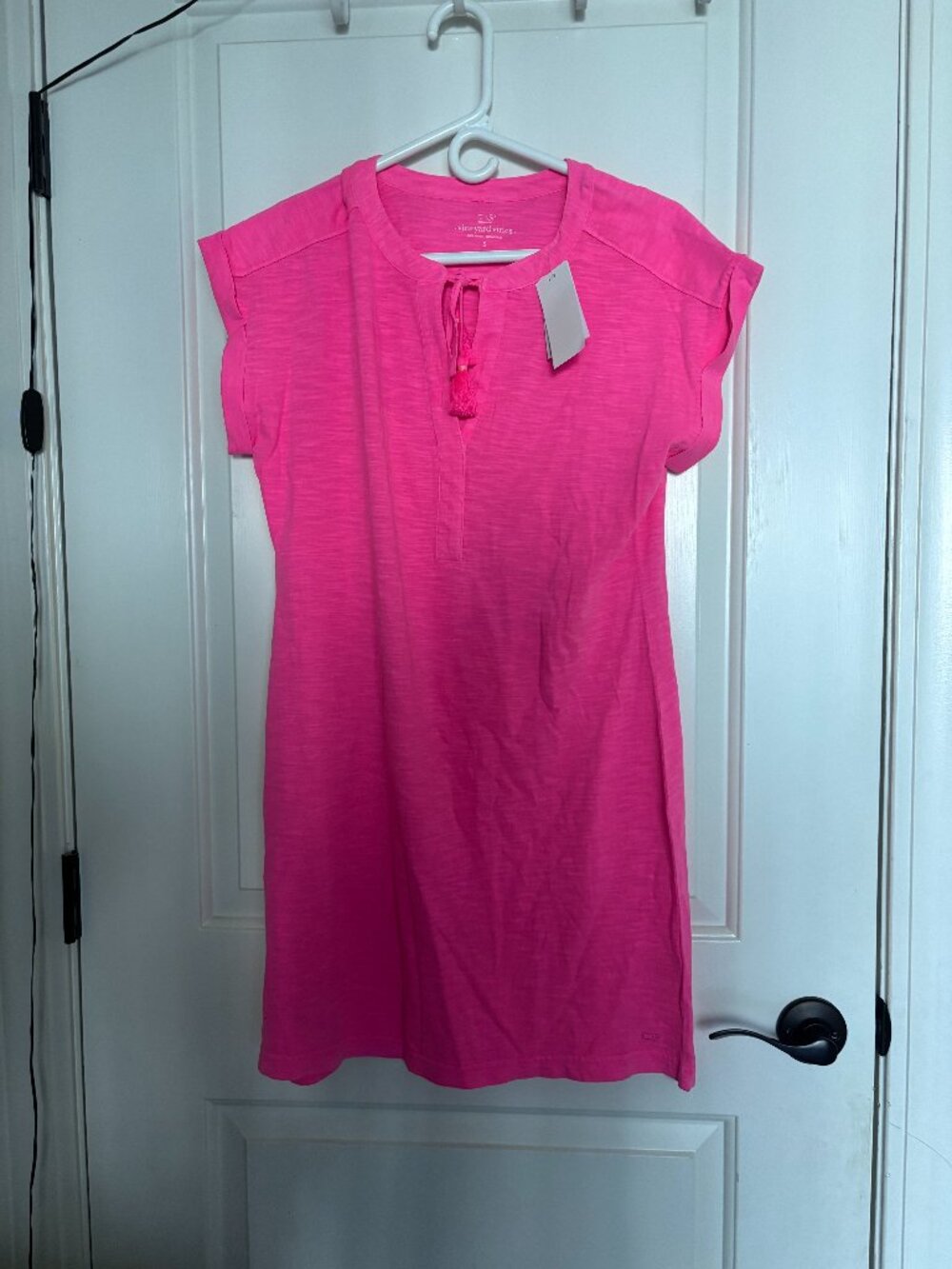 NWT Vineyard Vines Women's Size Small Pink Garment Dyed SS Knit Coverup